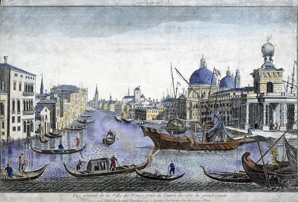 Generelt billede af Venedig - gravering af Unknown artist
