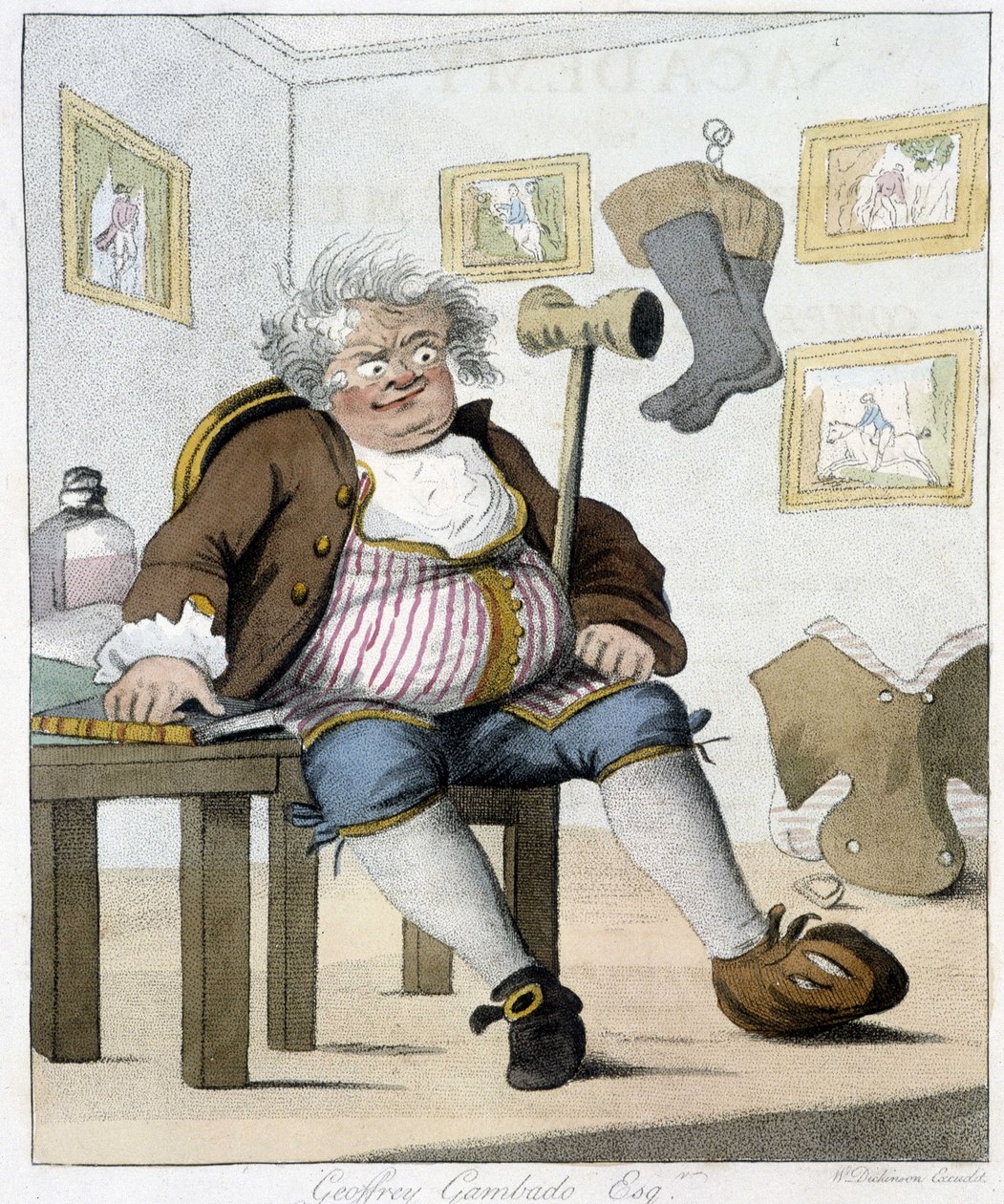 Geoffrey Gambado. I "" Ridning"" af Henri William Bunbury af Unknown artist