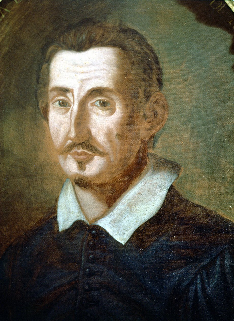 Gerolamo (Girolamo) Frescobaldi (1583 - 1643). Anonymt maleri. Konservatoriet i Napoli af Unknown artist