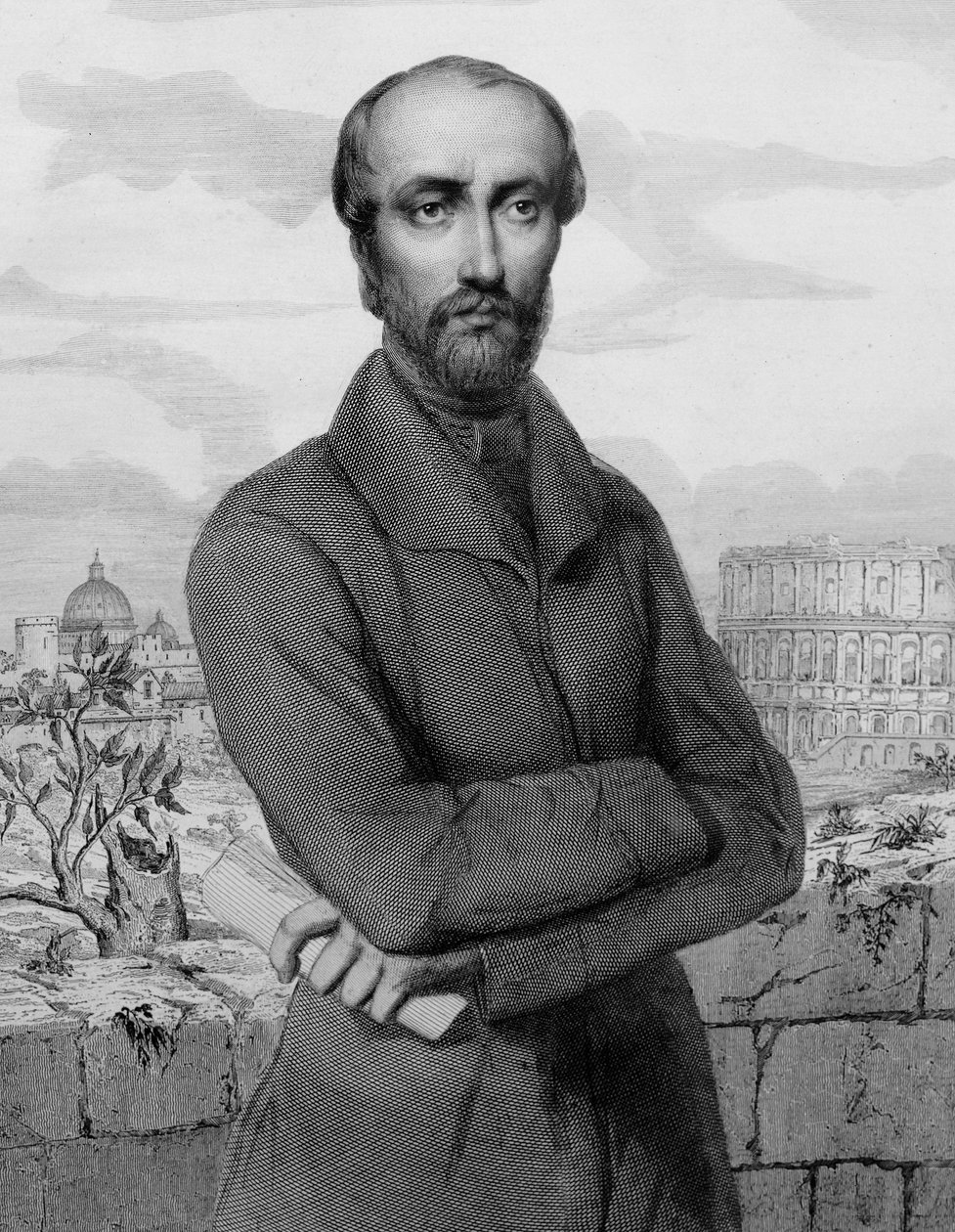 Giuseppe Mazzini, italiensk patriot og politiker - 1864 - Portræt af den italienske republikanske politiker Giuseppe Mazzini (1805-1872) af Unknown artist