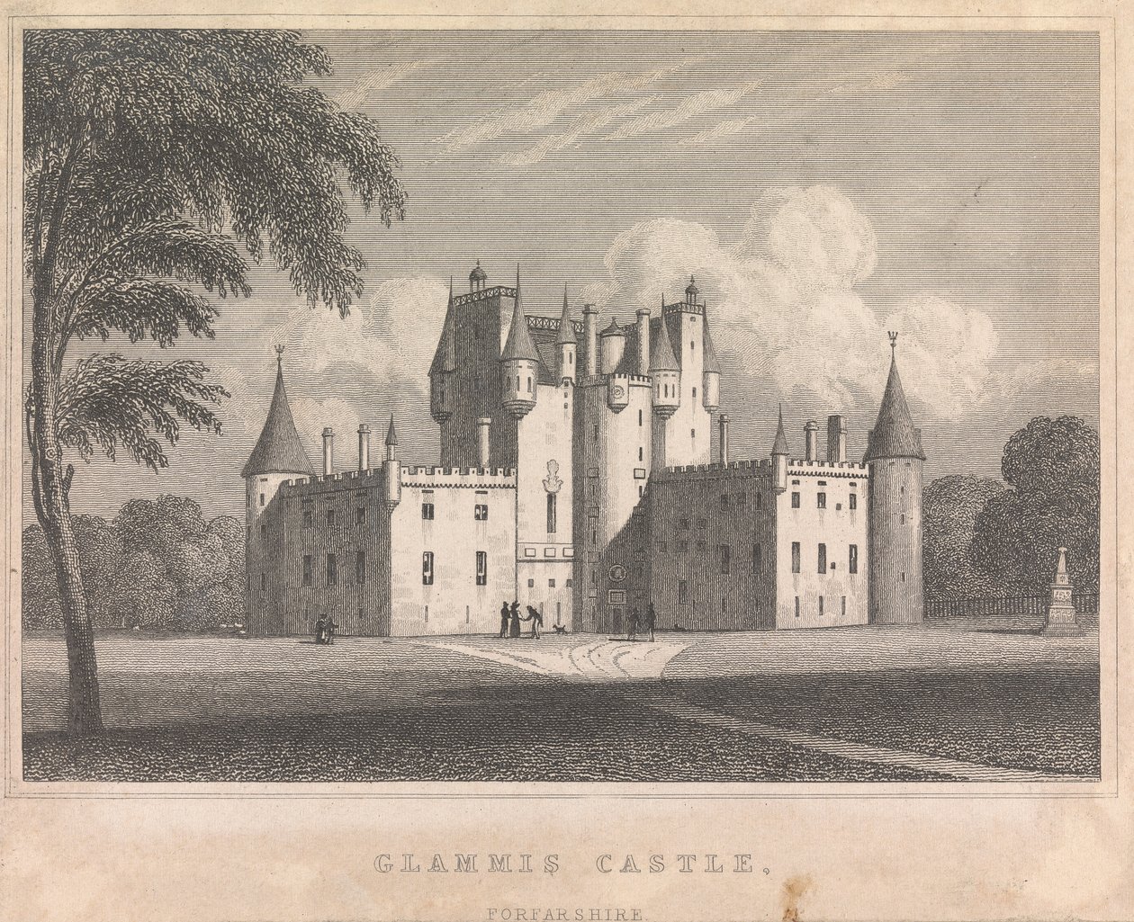 Glamis Castle, Forfarshire; side 9 (bind 2) af Unknown artist