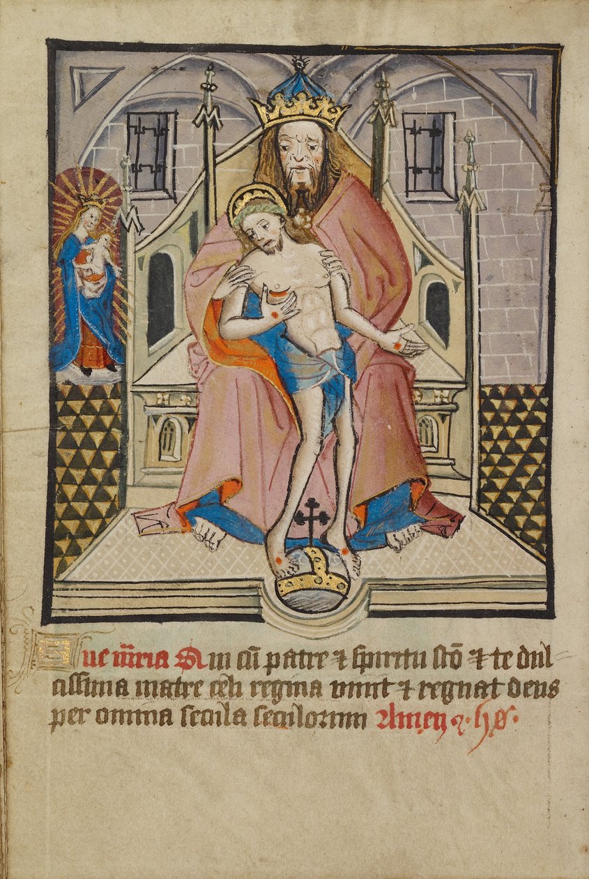 Gud Fader og Søn med Jomfru Maria af Unknown artist
