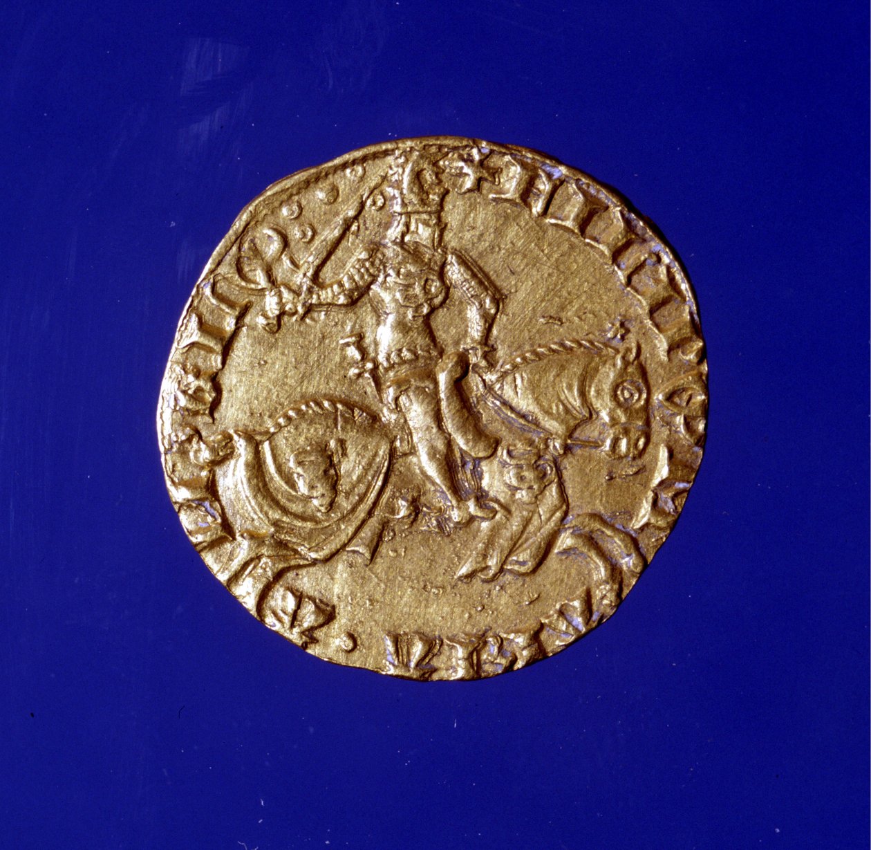 Guldmønt med billedet af Filippo Maria Visconti (1392 - 1447). af Unknown artist