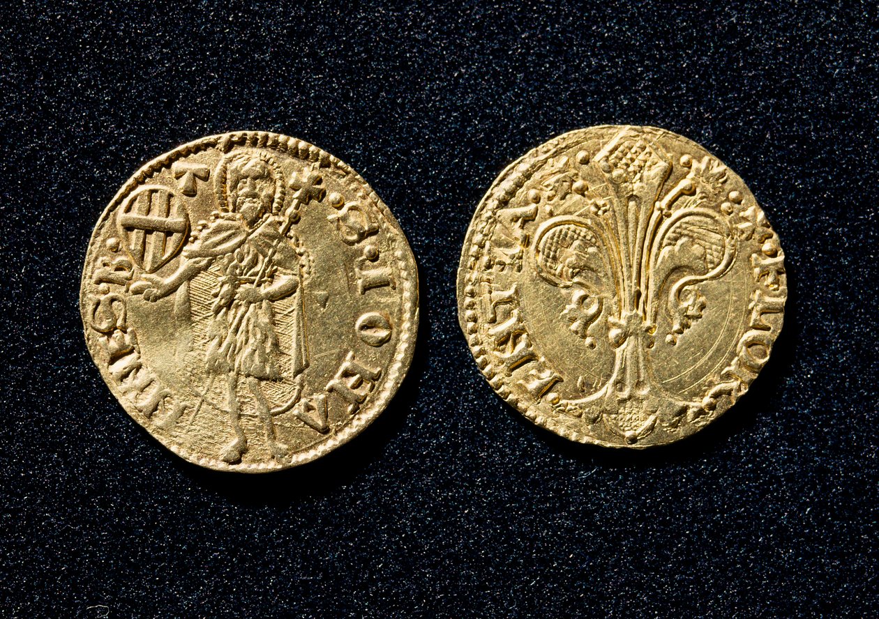 Guld gylden. 1250-1300 Bargello Nationalmuseum Firenze af Unknown artist