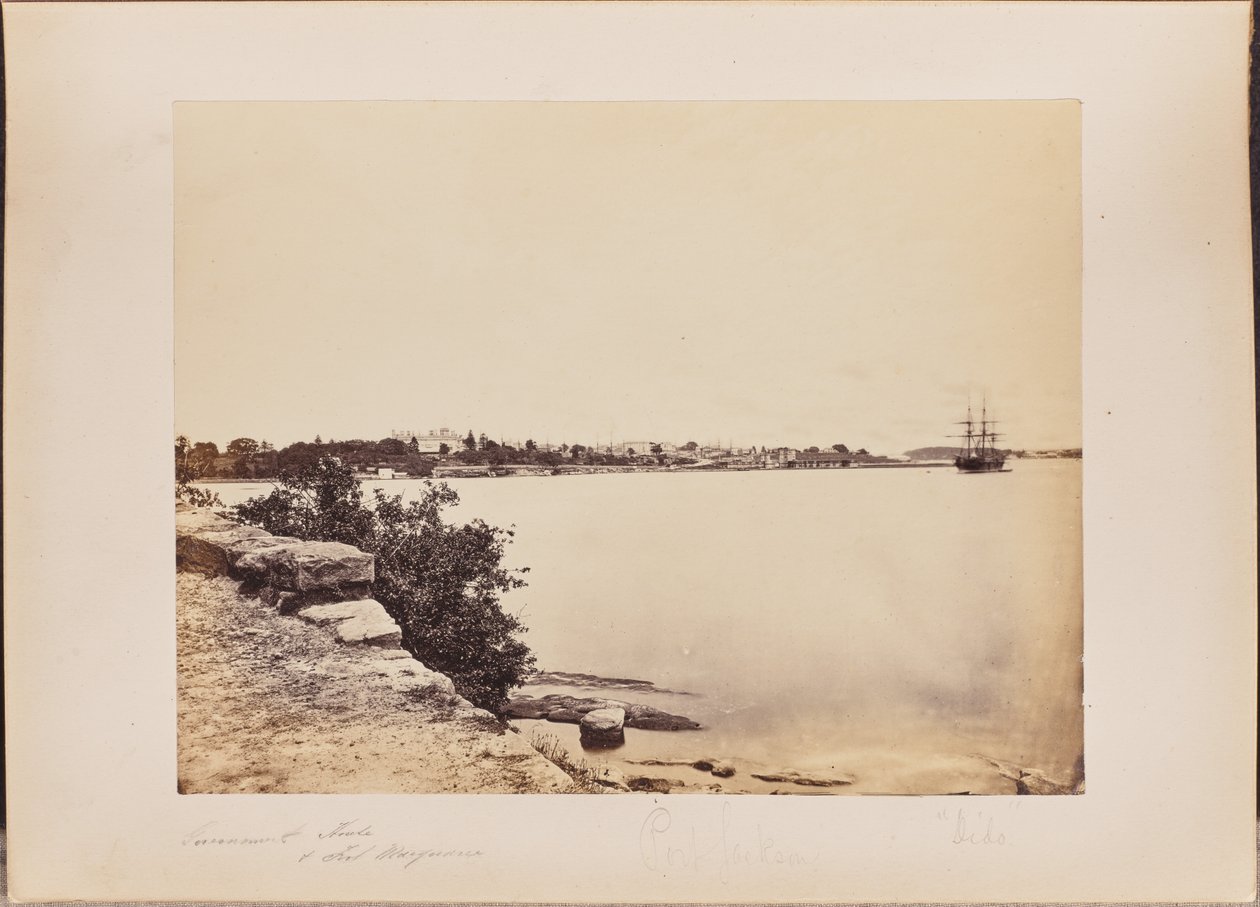 Government House og Fort Macquarie af Unknown artist