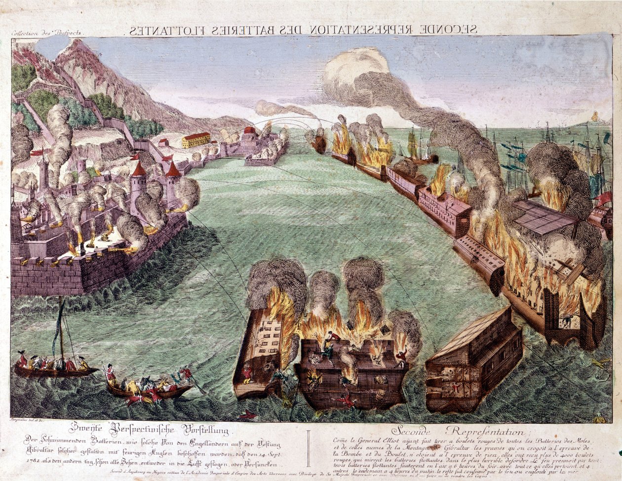 Grand Siege of Gibraltar 1779-1783 (gravering) af Unknown artist