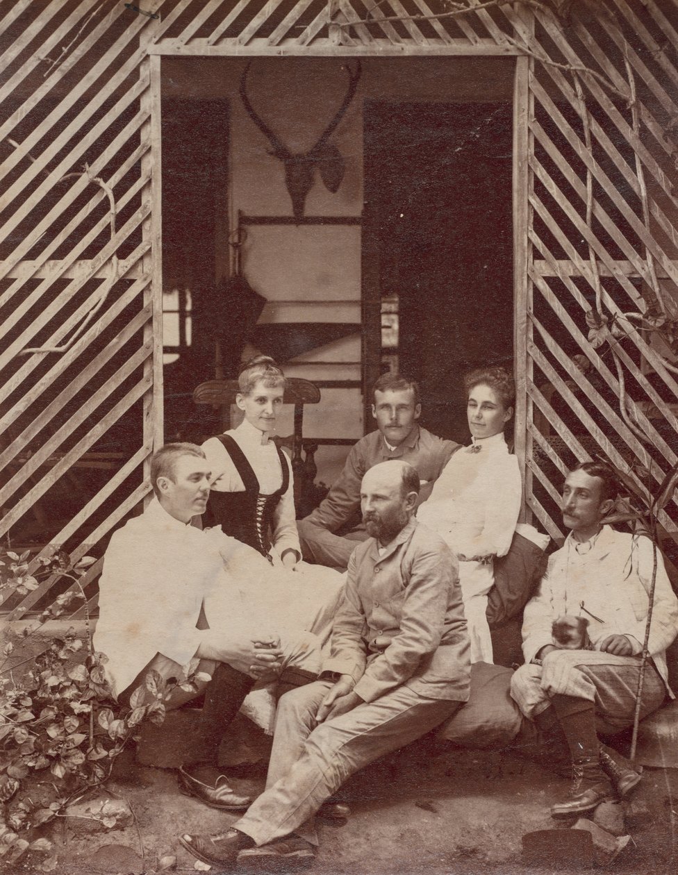 Gruppe taget på Nortekande Bungalow af Unknown artist