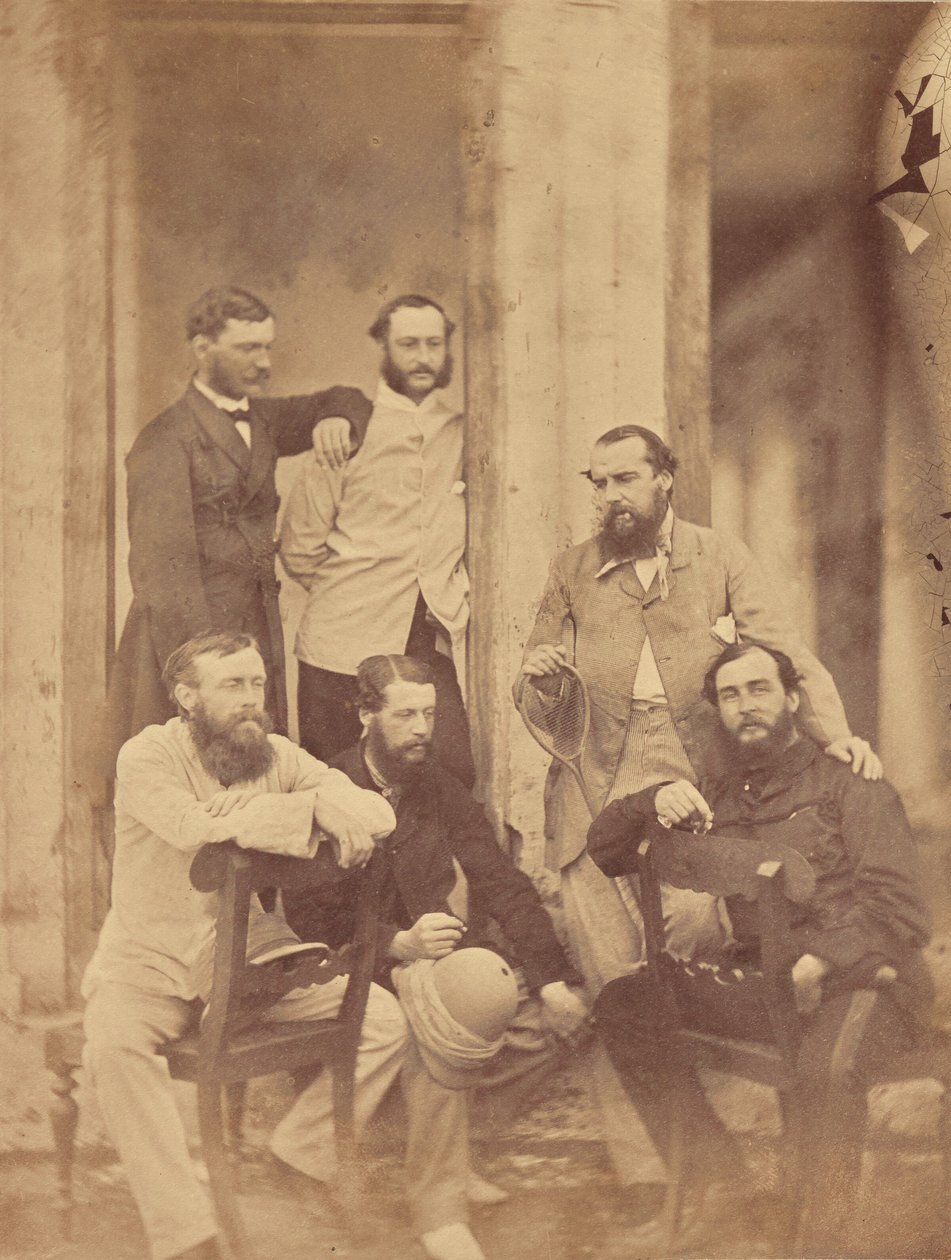 [Gruppeportræt af militærofficerer, Indien]. af Unknown artist