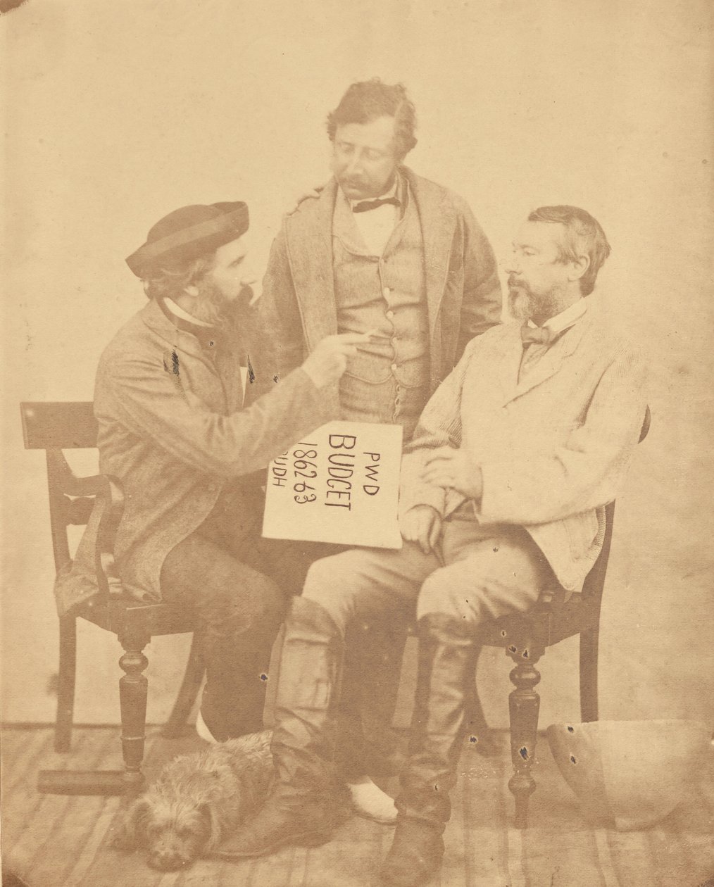[Gruppeportræt af tre mænd, Indien]. af Unknown artist