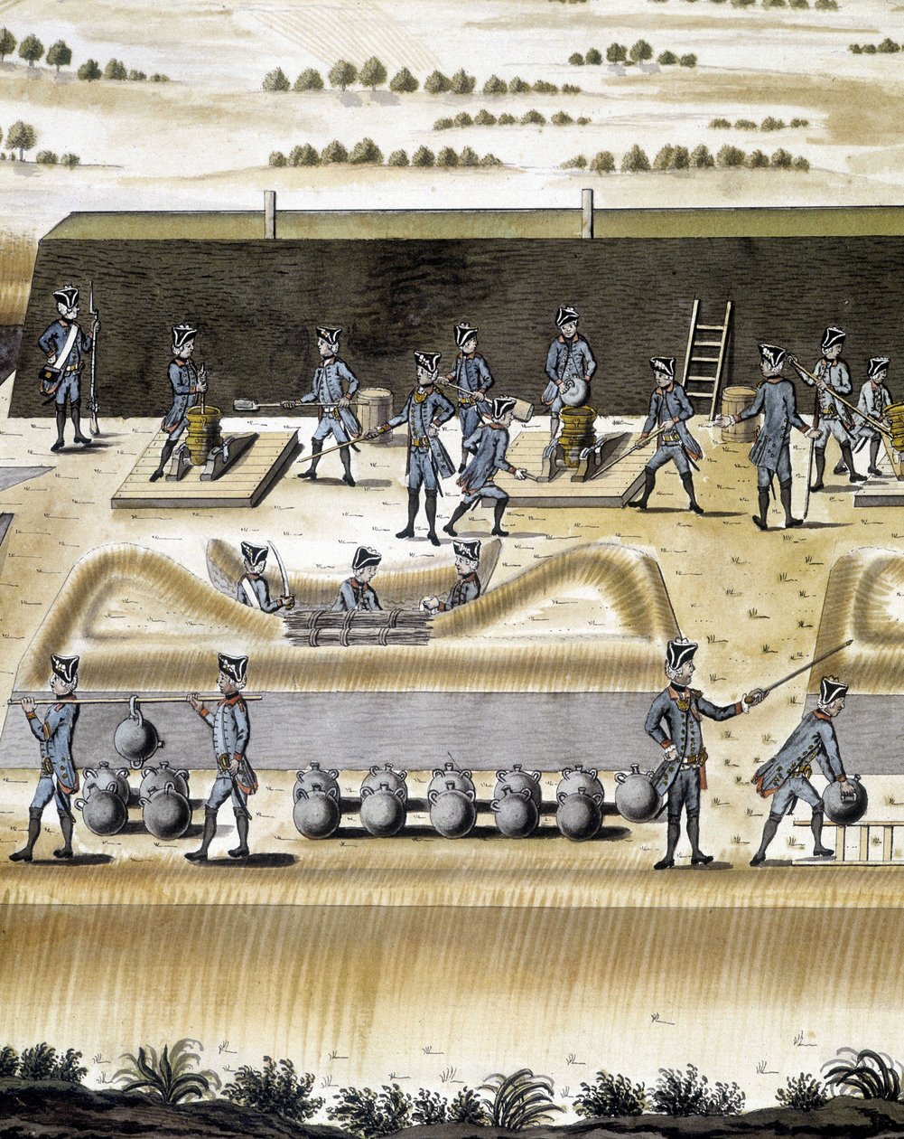 Gunners at work - i "Artillery Treaty"", af François Lingier, Strasbourg af Unknown artist