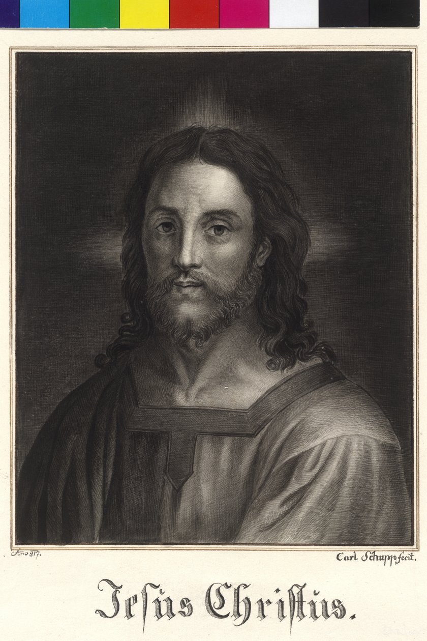 Halv længde Jesus Kristus af Unknown artist