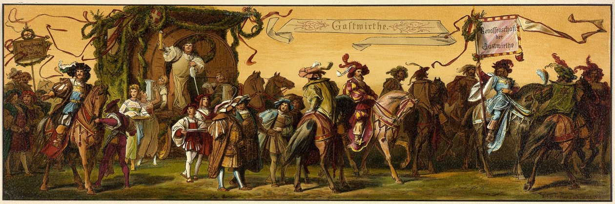 Hans Makarts optog gennem byen Wien af Unknown artist