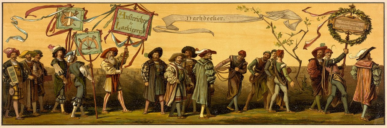 Hans Makarts optog gennem byen Wien af Unknown artist