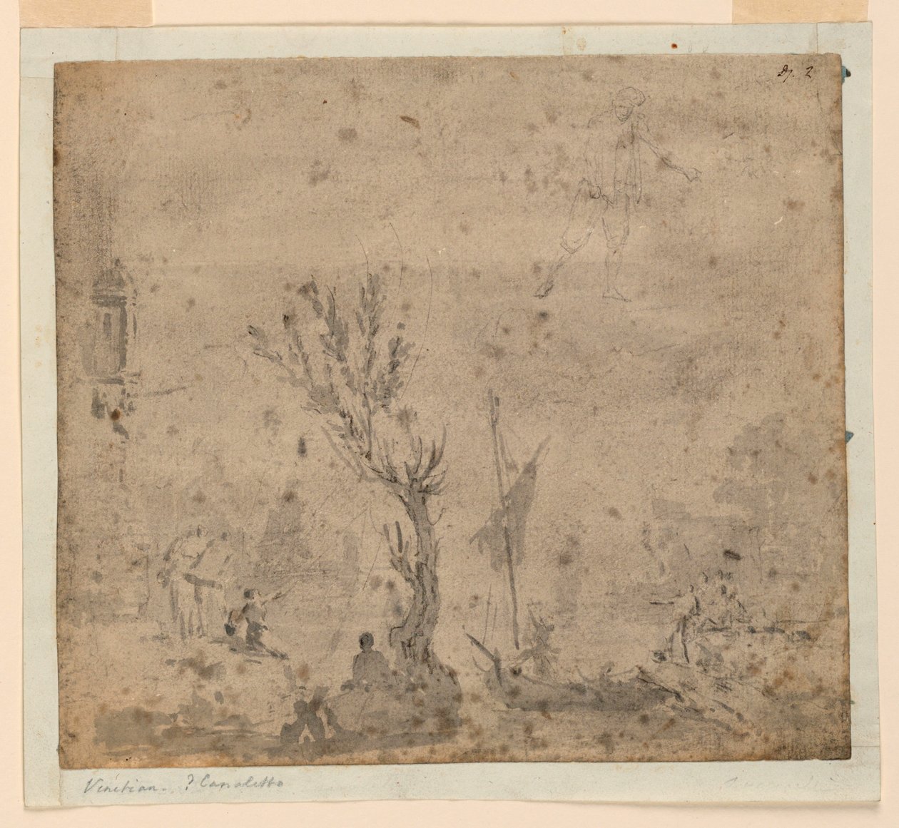 Havnescene af Unknown artist