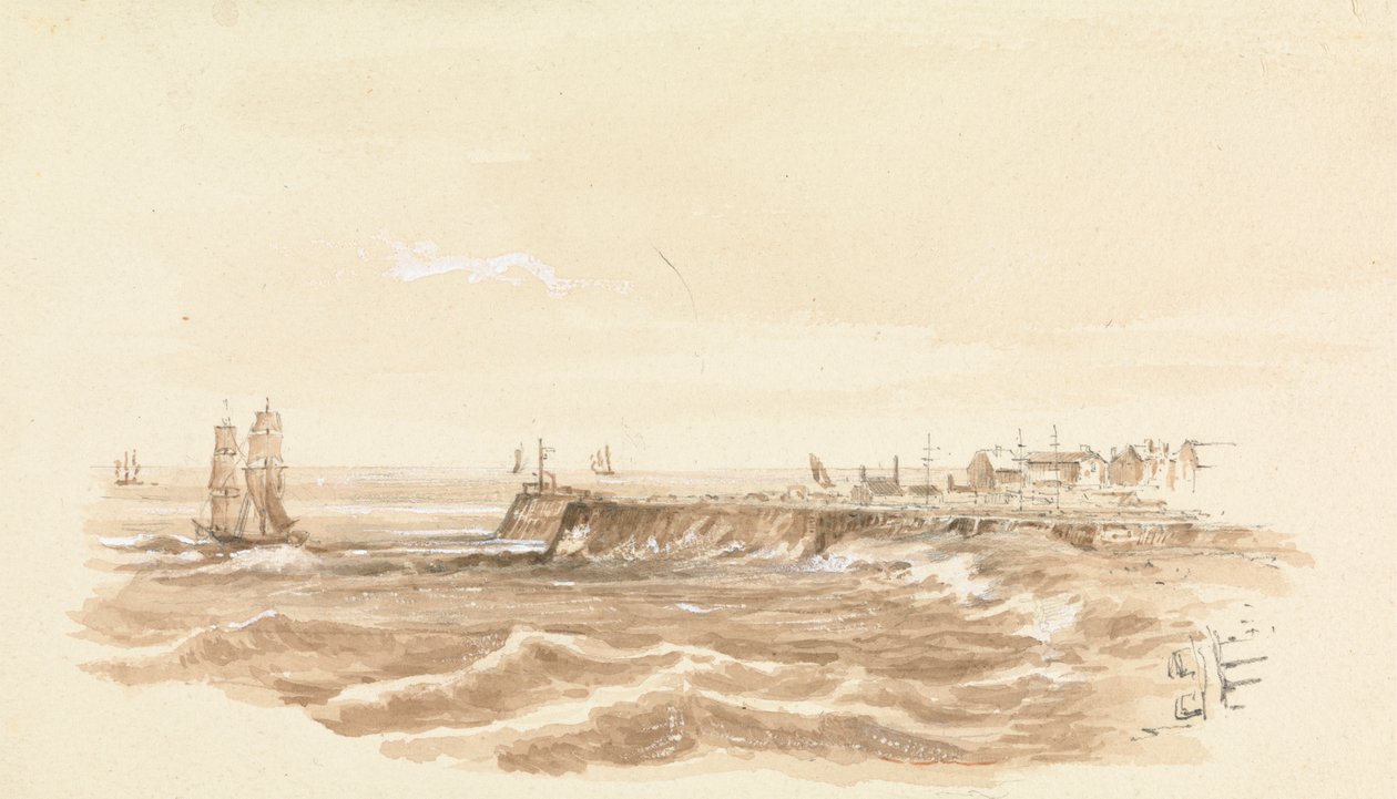 Havnescene af Unknown artist