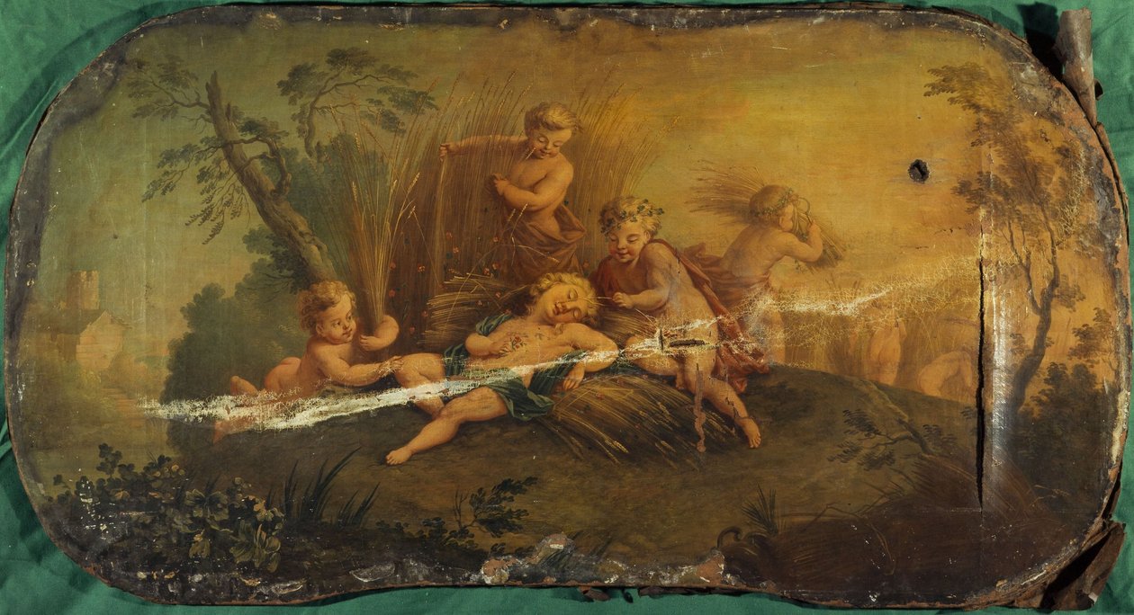 Høstende børn eller sommer, mellem 1701 og 1800 (olie på lærred) af Unknown artist