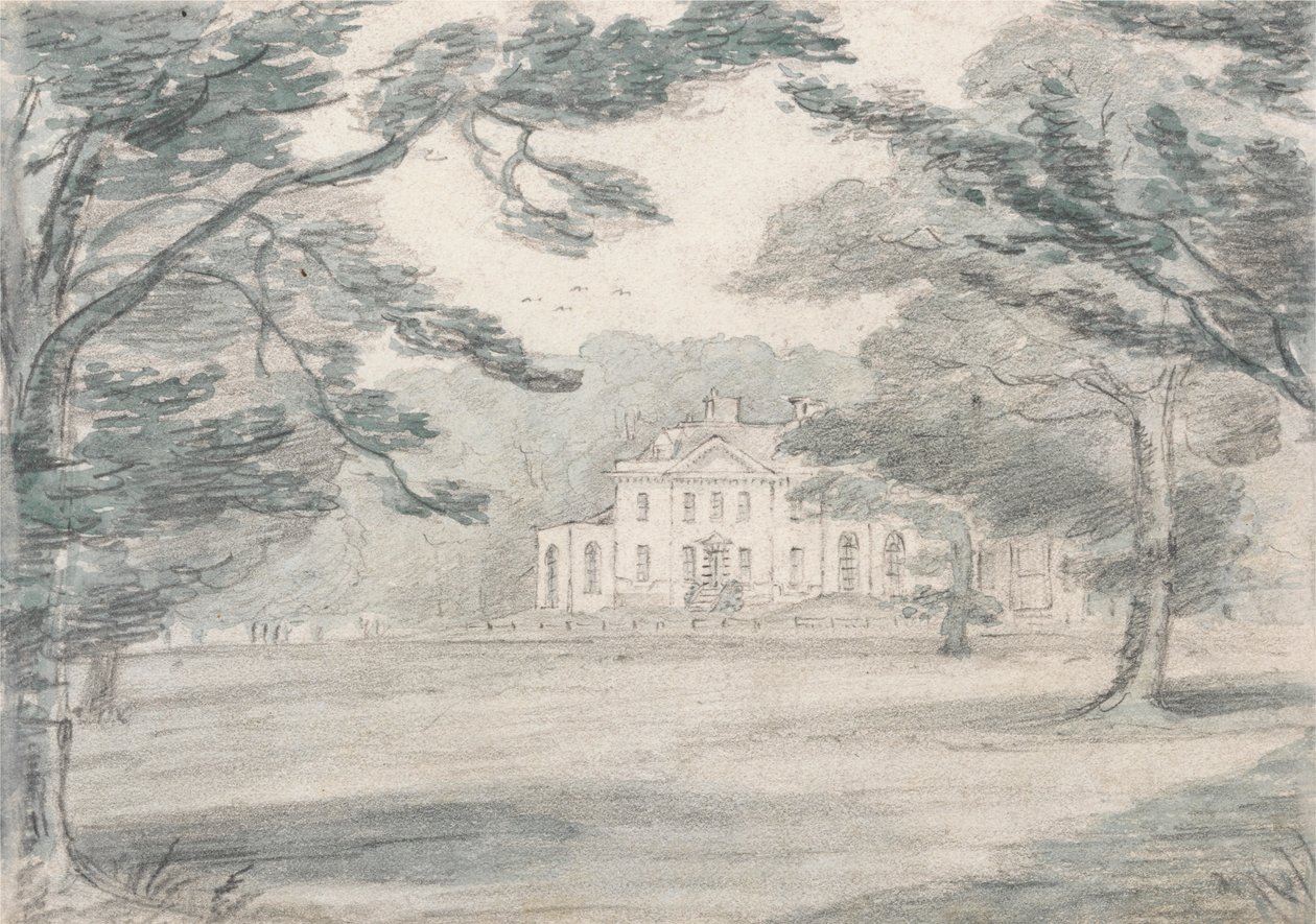 Havering Bower, Essex (A View of a Country Mansion) af Unknown artist