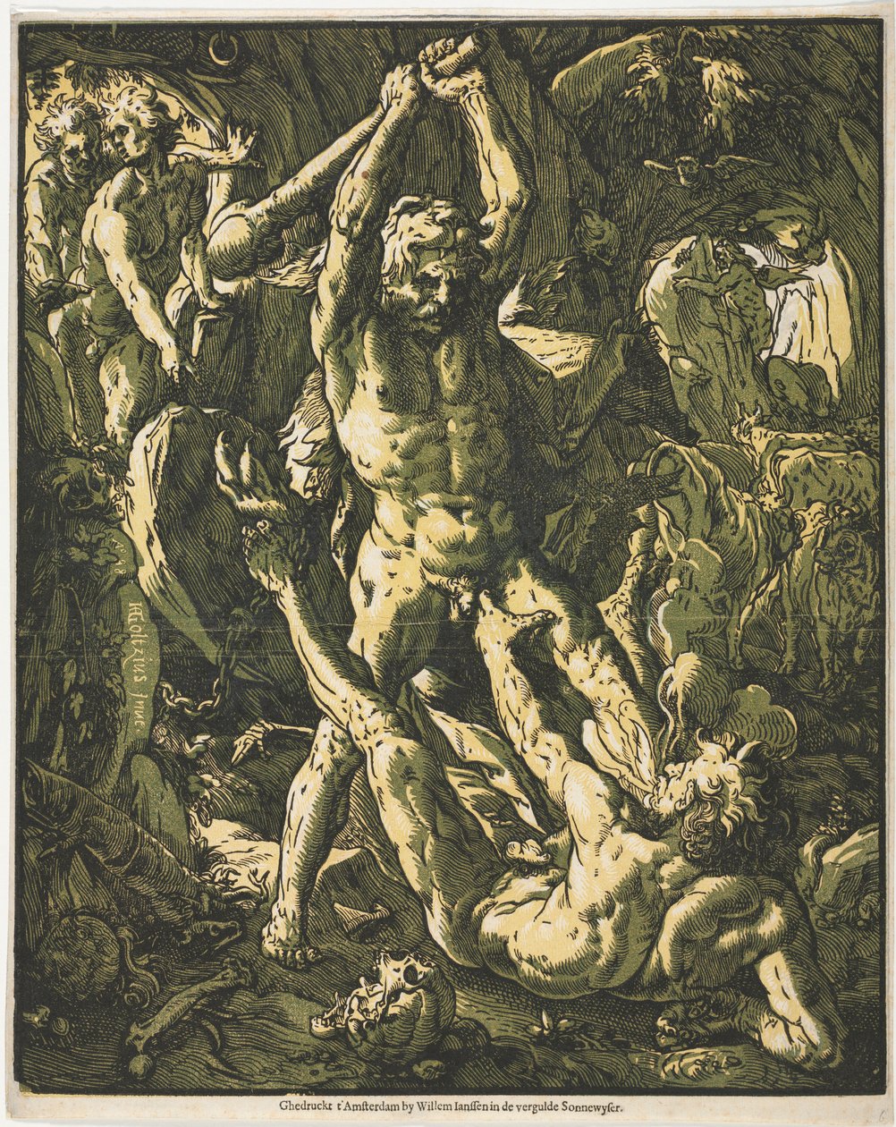 Hercules og Cacus af Unknown artist