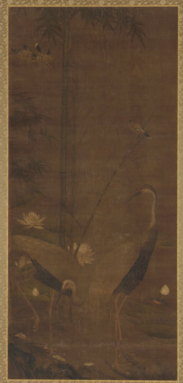 Hejrer, Lotus og Bambus af Unknown artist
