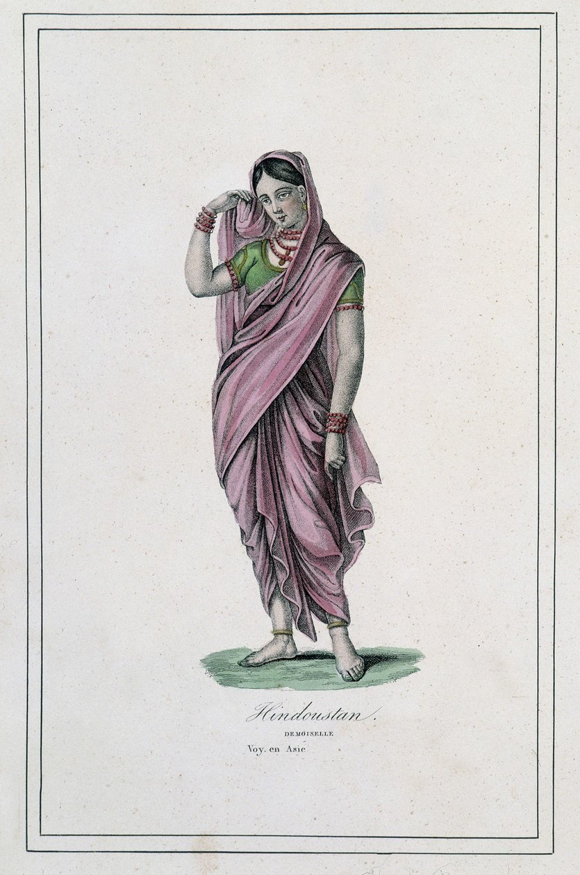 Hindustan: pige - i ""Rejsealbum"" af Unknown artist