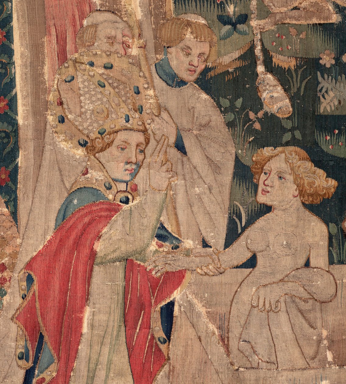 Historien om Saint Piat og Saint Eleuthère, Scene 12: Opstandelsen af ​​tribunens datter Detalje. af Unknown artist