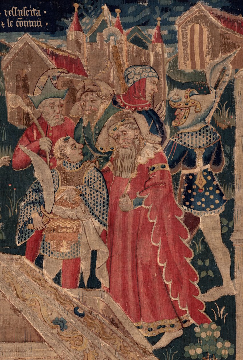 Historien om Saint Piat og Saint Eleuthère, Scene 12: Opstandelsen af ​​tribunens datter Detalje. af Unknown artist
