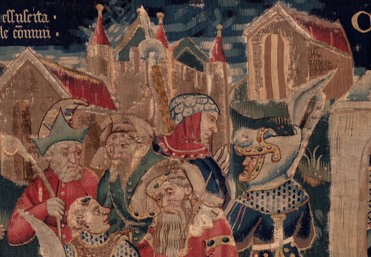 Historien om Saint Piat og Saint Eleuthère, Scene 12: Opstandelsen af ​​tribunens datter Detalje. af Unknown artist