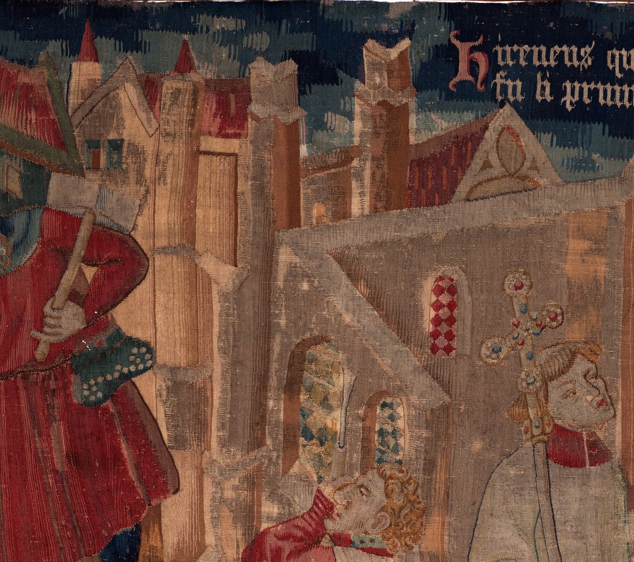 Historien om Saint Piat og Saint Eleuthère, Scene 6 Detalje øverst til venstre. af Unknown artist