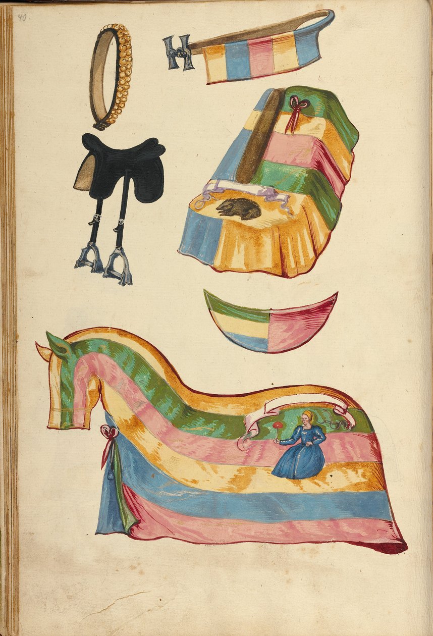 Rustning til hest af Unknown artist