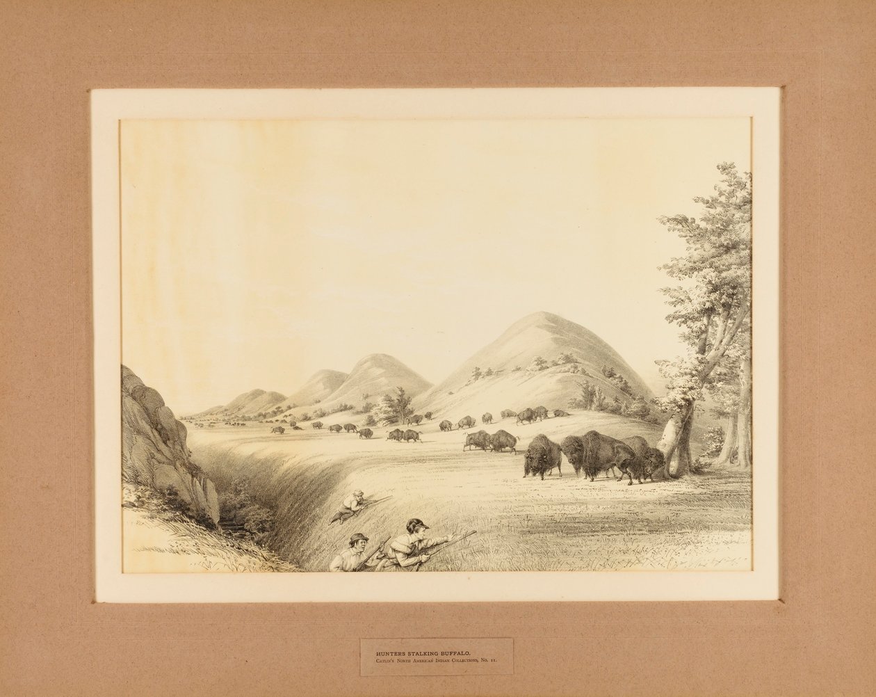 Jægere på jagt efter bøfler - nr. 11 af Unknown artist