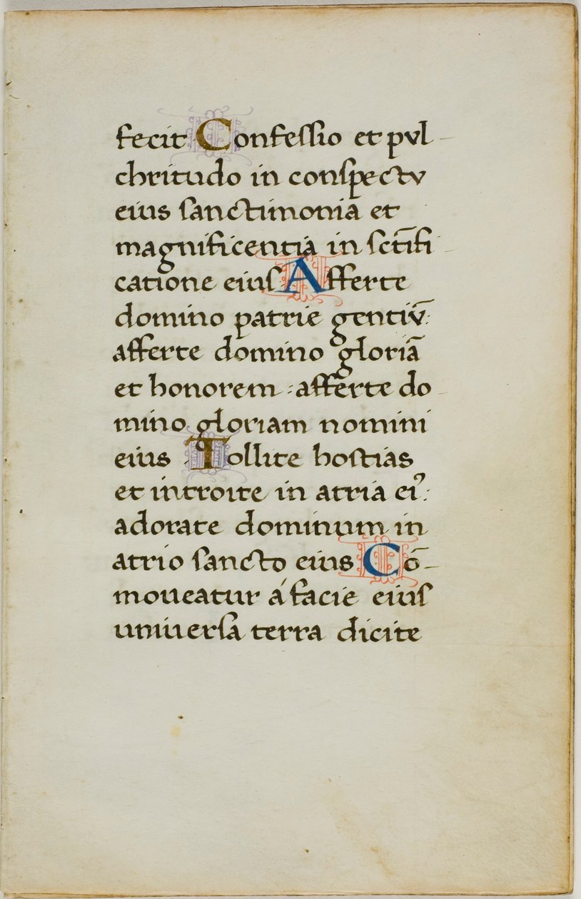 Illumineret manuskriptblad af Unknown artist