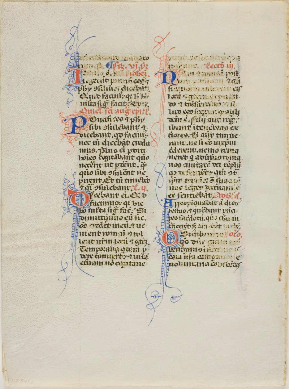 Illumineret manuskriptblad af Unknown artist