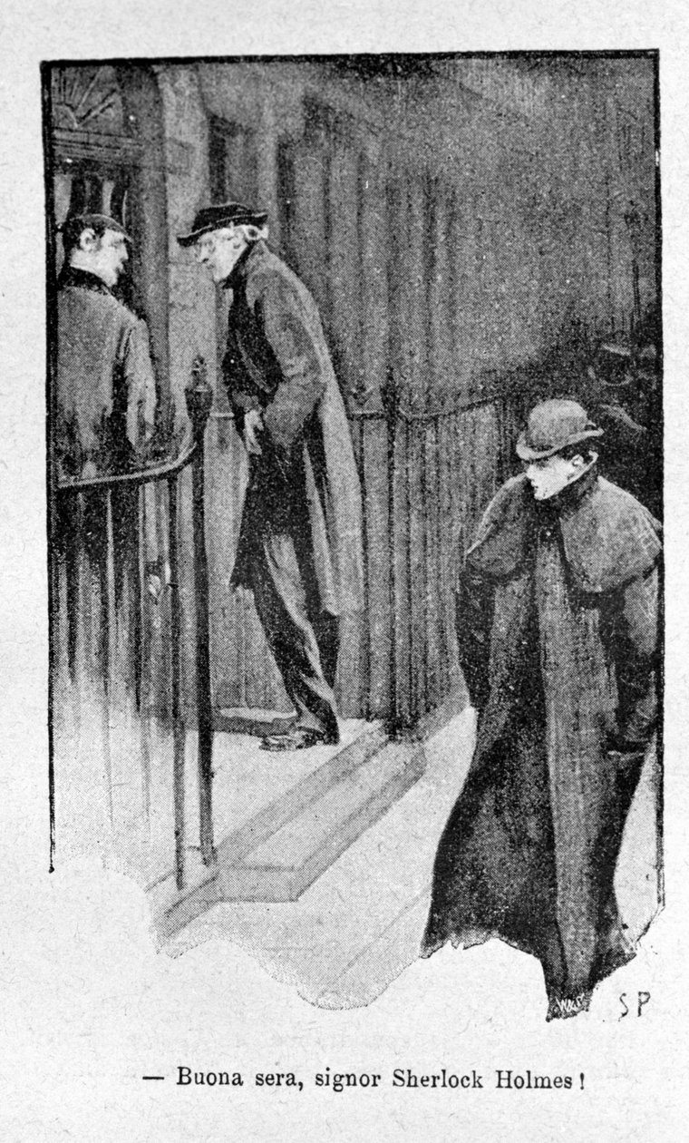 Illustration af bogen Sherlock Holmes. Slutningen af 1800-tallet. af Unknown artist