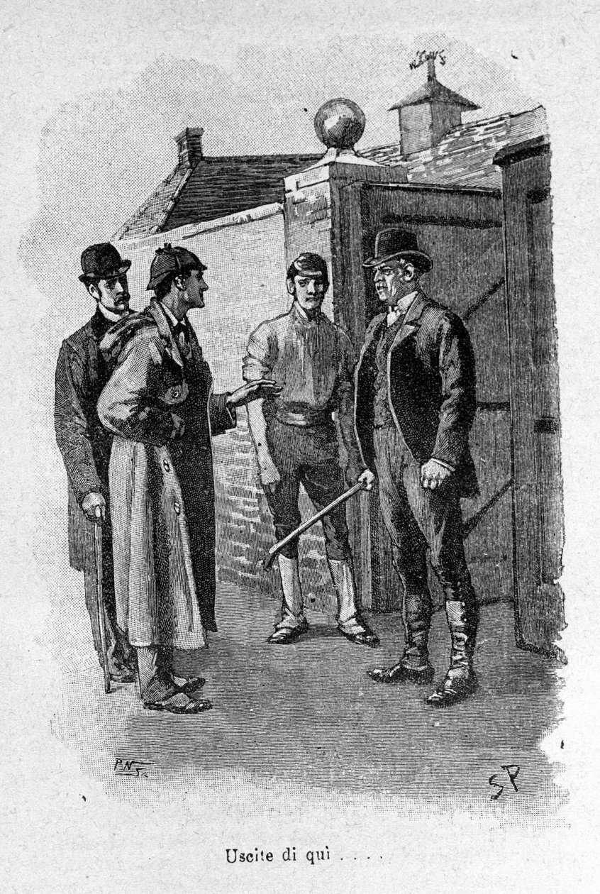 Illustration af bogen Sherlock Holmes. Slutningen af 1800-tallet. af Unknown artist
