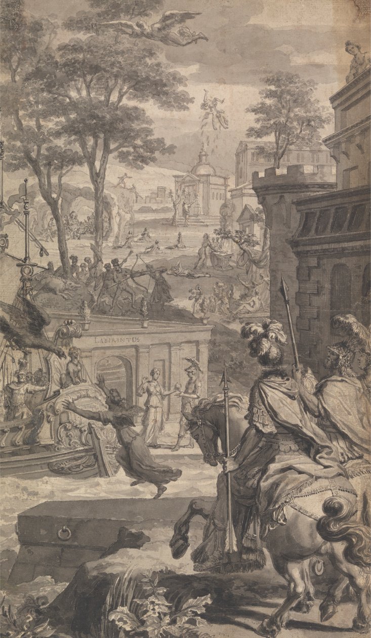 Illustration til Tonsons Ovid Metamorfose (to af fire) af Unknown artist