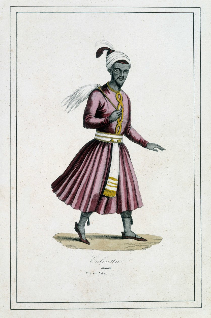 Indien: Groom of Calcutta - i "The different peoples of the earth"" af Fader Paul Jonhanneaud, Librairie des Bons livres af Unknown artist