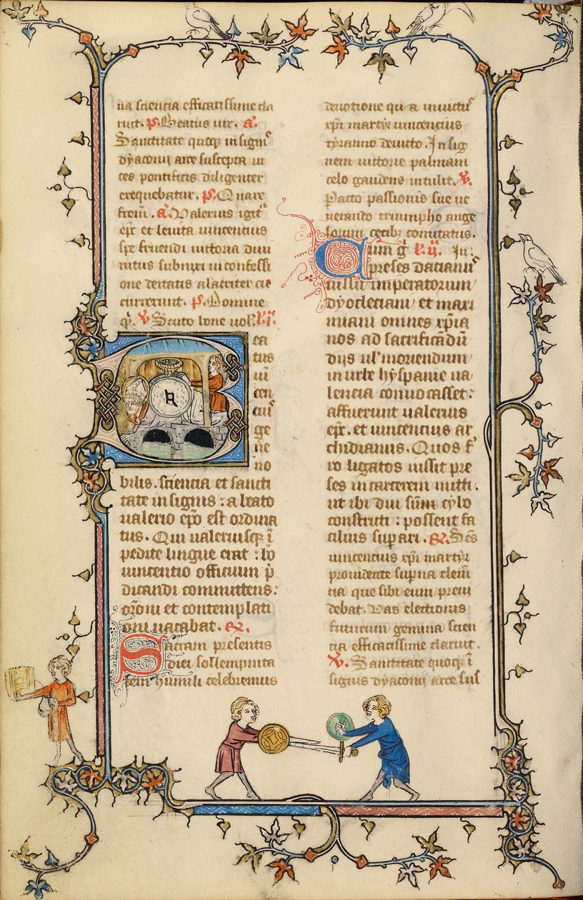 Initial B: Vincent bundet til en møllesten og kastet i vandet af Unknown artist