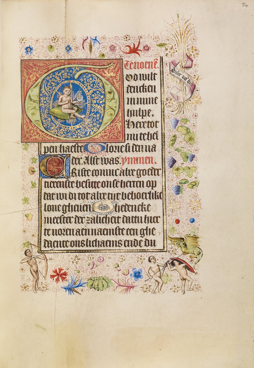 Initial G: Jesusbarnet med en kugle i hånden af Unknown artist