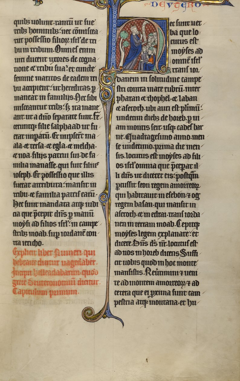 Indledende H: Moses taler til israelitterne af Unknown artist