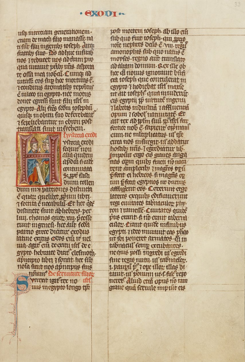 Indledende H: Moses taler til israelitterne af Unknown artist