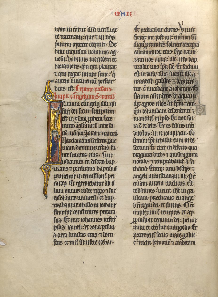 Initial I: Sankt Markus med sit symbol af Unknown artist