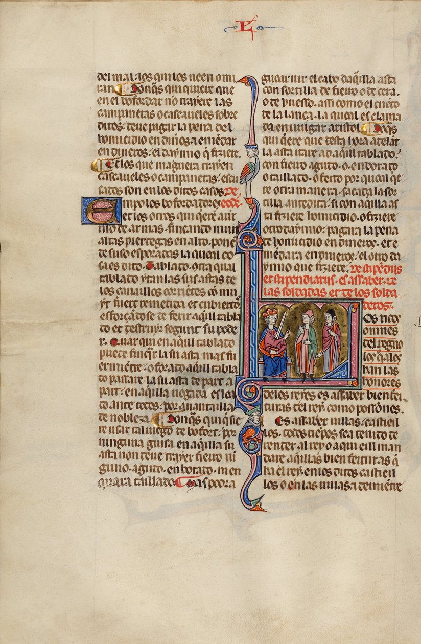 Initial L: To mænd foran en konge af Unknown artist