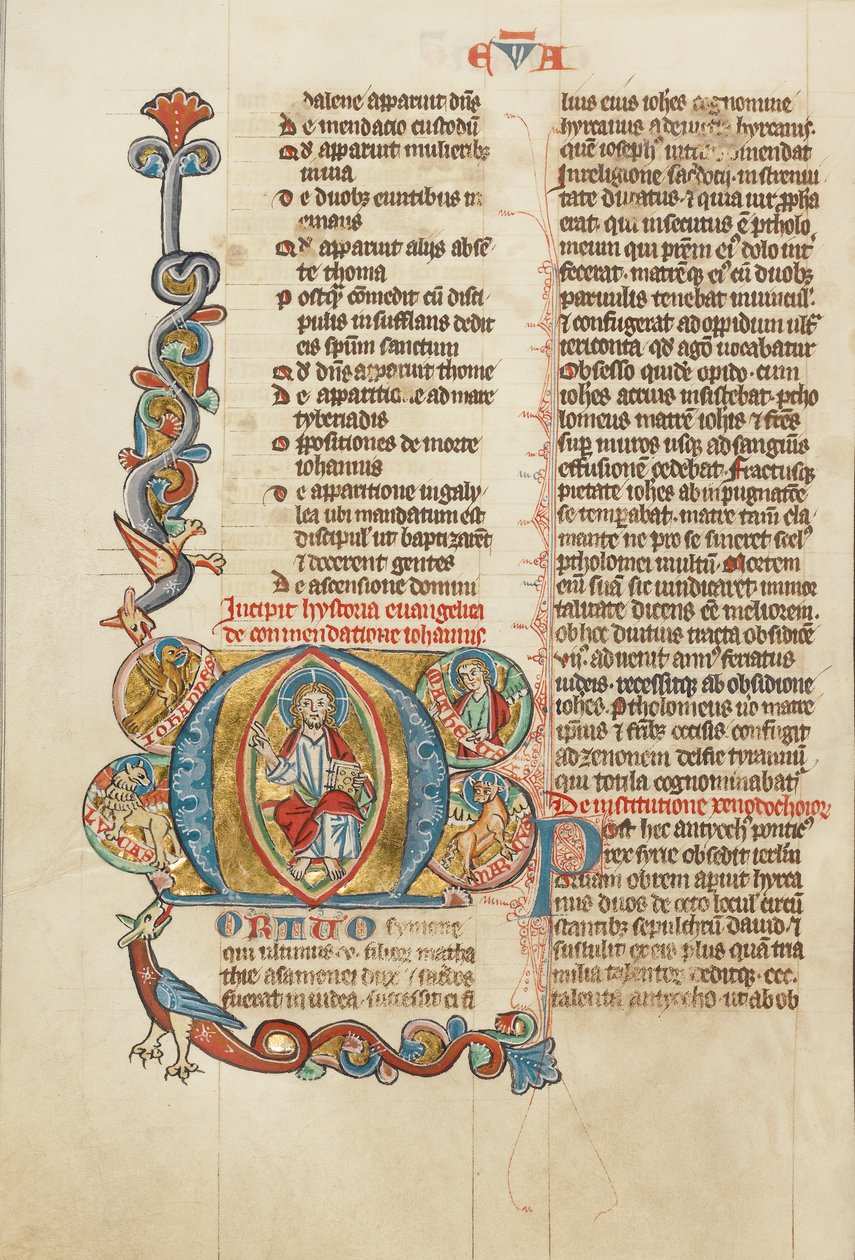 Initial M: Kristus i majestæt af Unknown artist