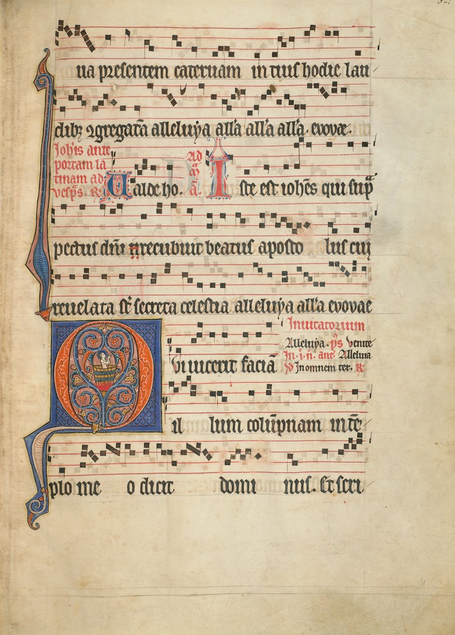 Indledende spørgsmål: Johannes Evangelisten i et kar med kogende olie af Unknown artist