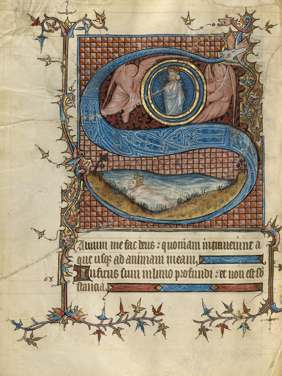 Indledende S: David i vandet af Unknown artist