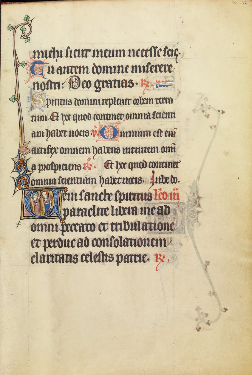 Initial V: En mandlig helgen og en kvindelig helgen i samtale af Unknown artist