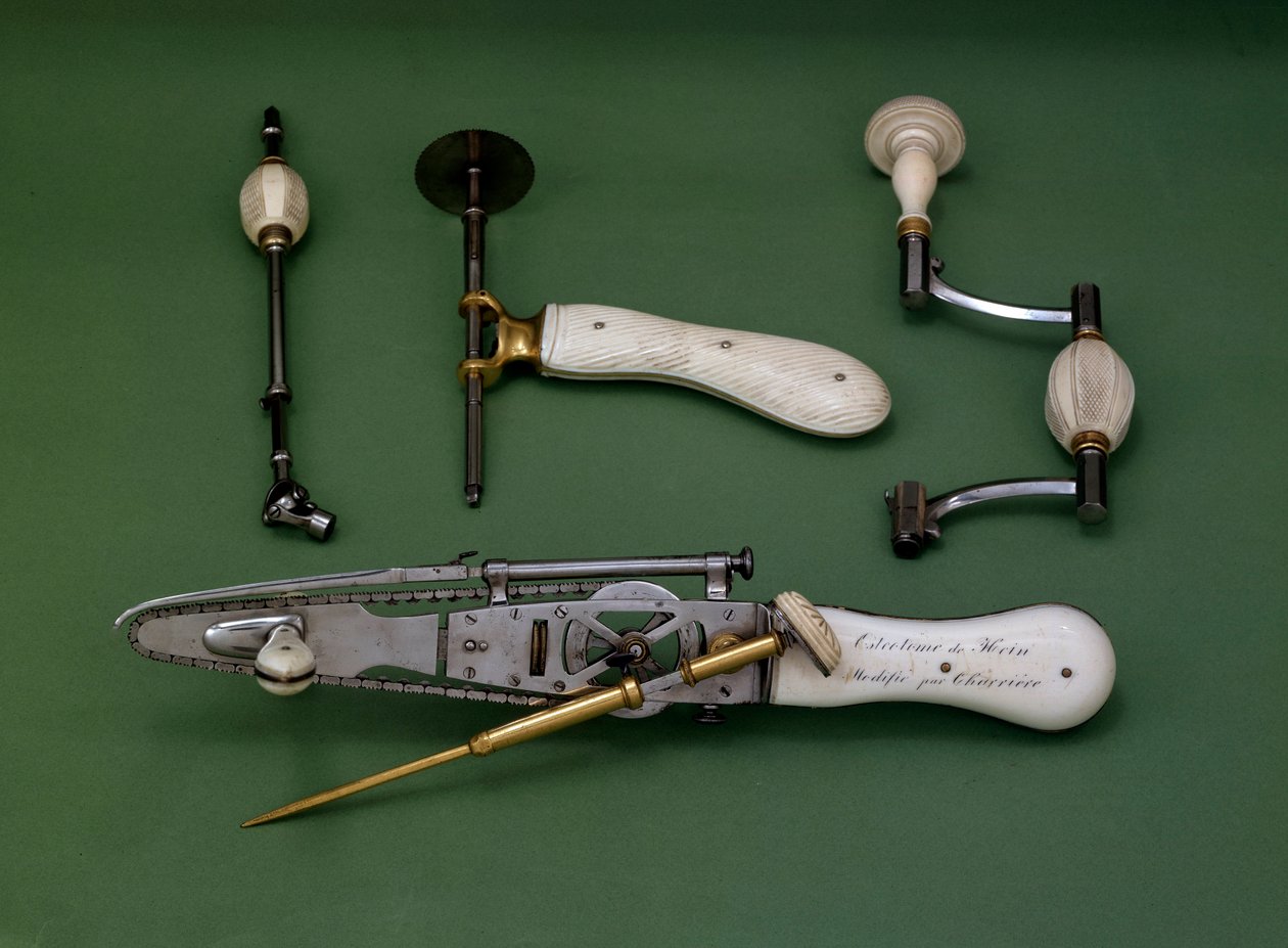 Instrumenter til kirurgi i det 18. århundrede. Chaniere Hein. Saml. En del. af Unknown artist