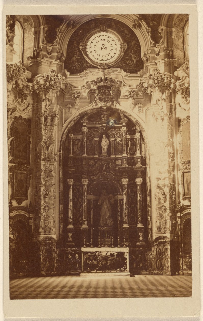 [Interiør af en uidentificeret kirke]. af Unknown artist