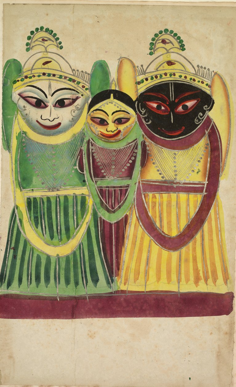 Jagannatha Trio (verso) af Unknown artist