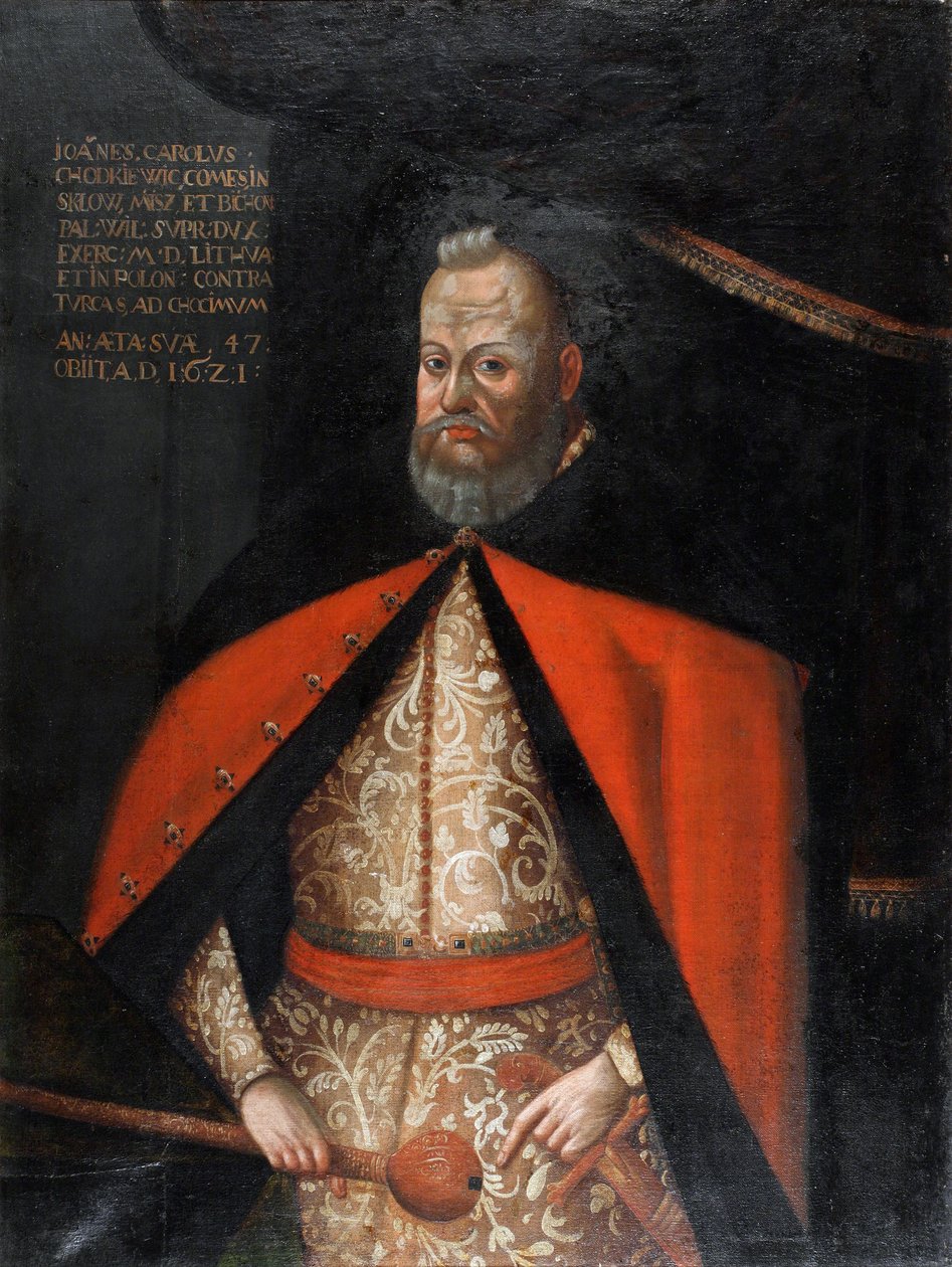 Jan Karol Chodkiewicz, grand hetman de Lituanie - Portræt af Jan Karol Chodkiewicz (1560-1621), Anonym. Olie på lærred af Unknown artist